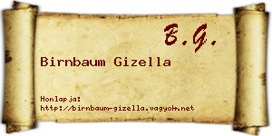 Birnbaum Gizella névjegykártya