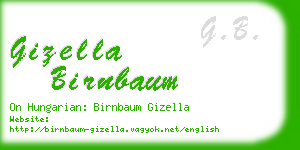 gizella birnbaum business card